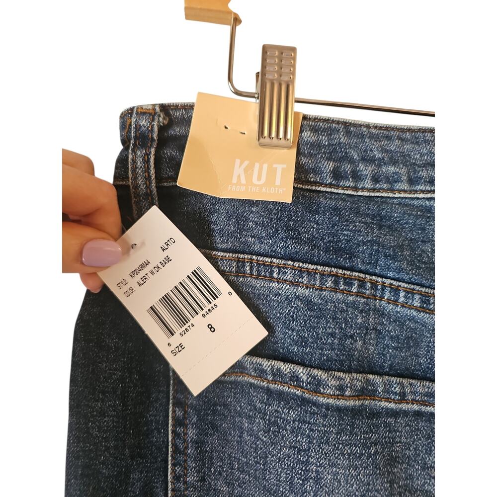 KUT from the Kloth Sienna High Rise Wide Leg with Cuff Bottom sz 8 new $109 - Picture 6 of 8